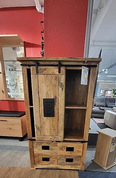 Rosenheim Abverkauf Highboard mit Rolltür Mango Massiv günstig online kaufen