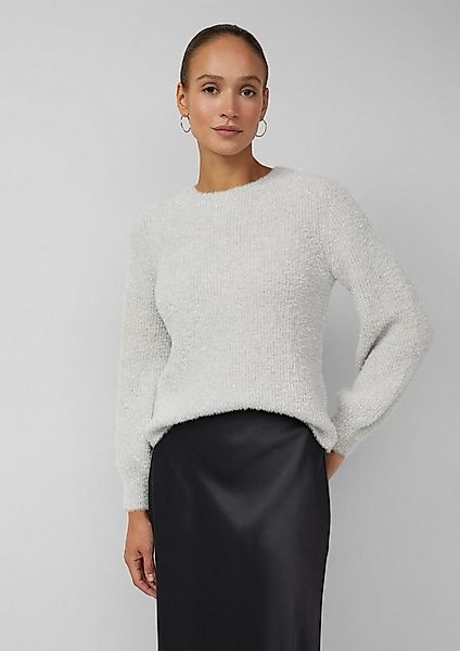 s.Oliver Longpullover Strickpullover Flauschiger Strickpullover mit Glitzer günstig online kaufen