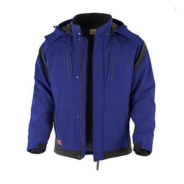 Qualitex Workwear Winterjacke Softshelljacke "PRO" kornblau/schwarz, Gr. L günstig online kaufen