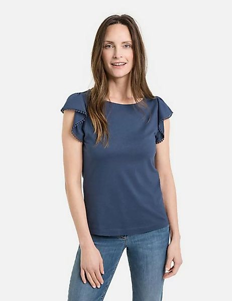GERRY WEBER Kurzarmshirt T-Shirt mit Ärmelvolant günstig online kaufen