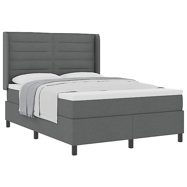 vidaXL Boxspringbett mit Matratze Dunkelgrau 160 x 200 cm Stoff 3341589 günstig online kaufen