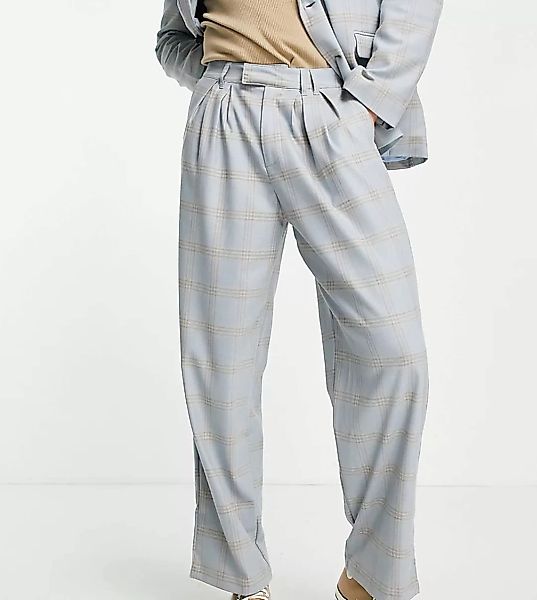 Reclaimed Vintage Inspired – Karierte Hose mit sehr weitem Schnitt im Stil günstig online kaufen