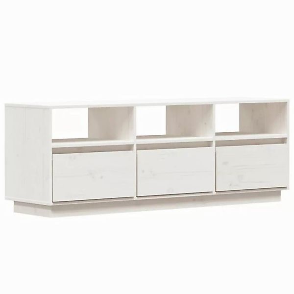 furnicato TV-Schrank Weiß 140x37x50 cm Massivholz Kiefer (1-St) günstig online kaufen