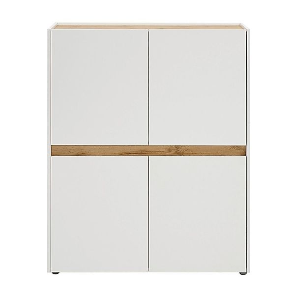 Lomadox Highboard CRISP-61, Wohnzimmer in weiß günstig online kaufen
