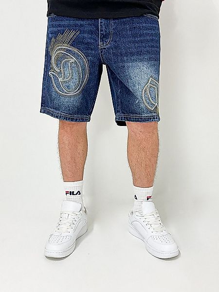 DADA Supreme Jeansshorts Stilvolle Baggy Loose Fit Denim Hose mit Logo Stic günstig online kaufen