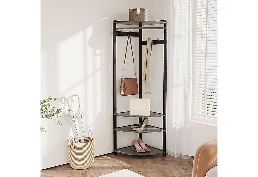 GarveeMore Garderobenständer Garderobenständer, Metall-Eckgarderobe Flurbau günstig online kaufen