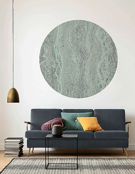 KOMAR Selbstklebende Vlies Fototapete/Wandtattoo - Green Marble - Größe 125 günstig online kaufen