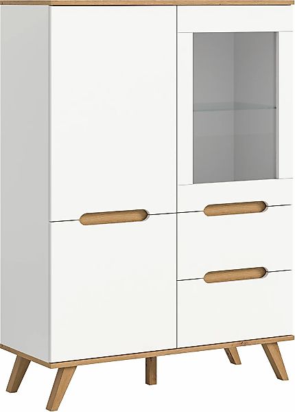 Home affaire Highboard "Alesund, Höhe 140cm, 2 Türen, 1 Schubkasten,konisch günstig online kaufen