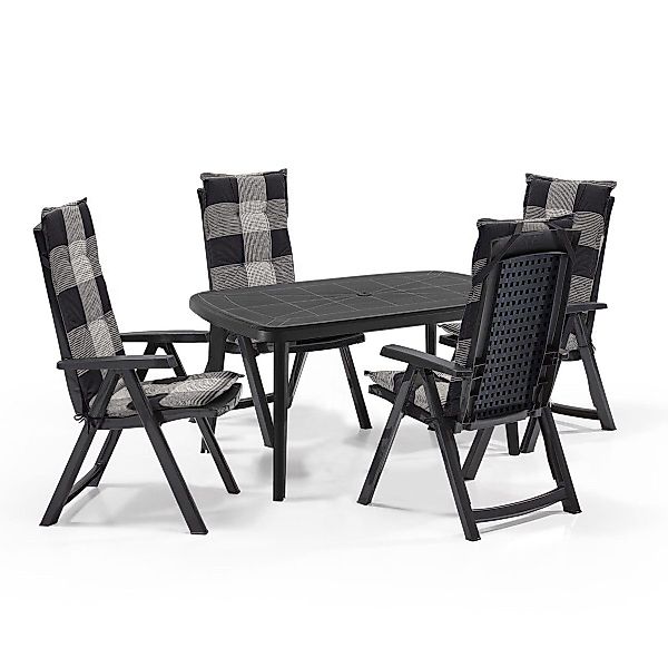 Shaf Garten-Essgruppe Milano Garten Essgruppen-Set Klappstuhl günstig online kaufen