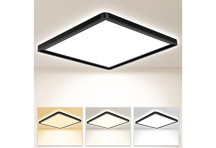 POPOLIC LED Deckenleuchte Deckenlampe 3200LM Modern LED Decklit, 3Farben - günstig online kaufen