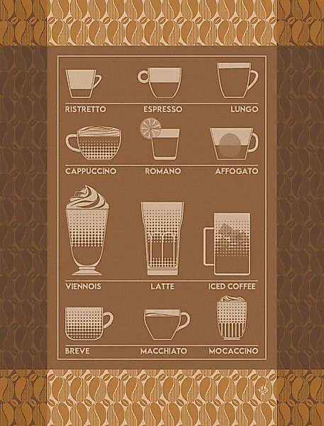 Le Jacquard Francais Geschirrtuch Geschirrtuch Barista Moccacino 60x80 cm, günstig online kaufen