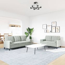 vidaXL Sofa 2-tlg. Sofagarnitur mit Kissen günstig online kaufen