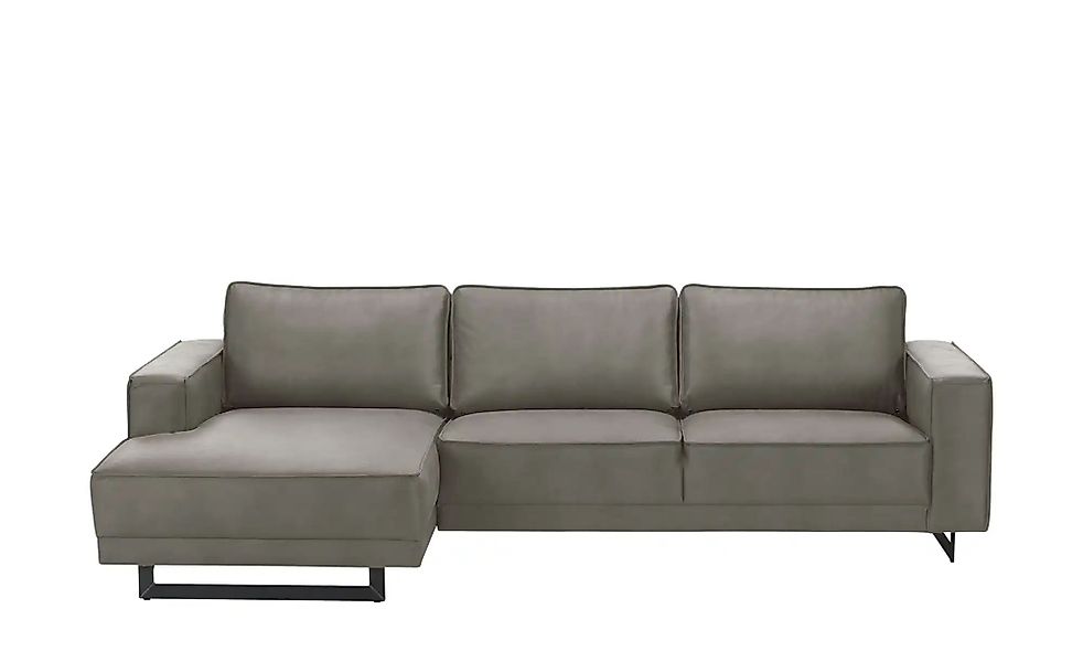 SOHO Ecksofa aus recyceltem Leder Sanja ¦ grau ¦ Maße (cm): B: 285 H: 85 T: günstig online kaufen