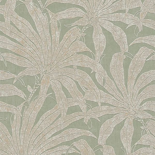 PROFHOME 395012-GU Natur Tapete Dschungel schimmernd Grün Gold Silber 0,53 günstig online kaufen