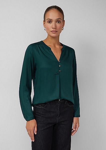 s.Oliver Langarmbluse Bluse Tunikabluse aus Viskose mit Zierknöpfen günstig online kaufen