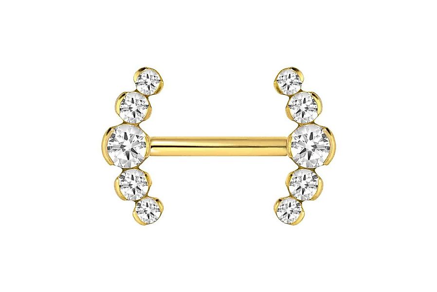 PIERCINGLINE Brustwarzenpiercing Titan Barbell mit Push Fit 5 KRISTALLE (Ba günstig online kaufen