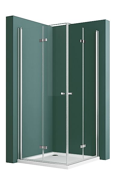 Hopibath Eckdusche 90x80 80x80 Falttür Duschkabine günstig online kaufen