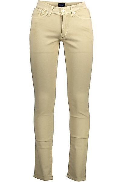 Gant 5-Pocket-Hose Herrenhose Beige aus Bio-Baumwolle: Extra Schmal & Styli günstig online kaufen