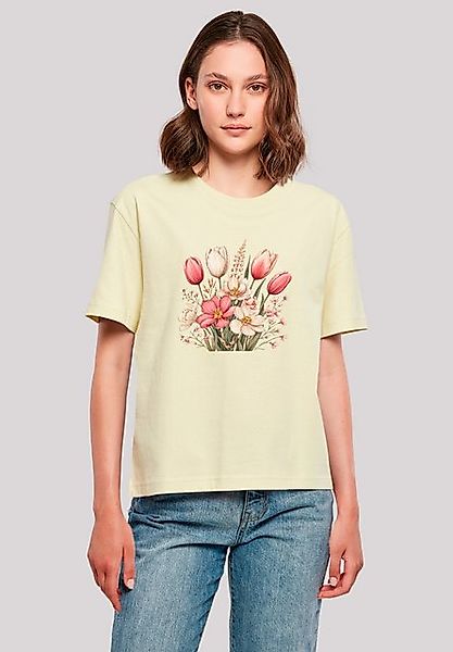 F4NT4STIC T-Shirt Rosa weißer Frühlingsblumenstrauß Premium Qualität günstig online kaufen