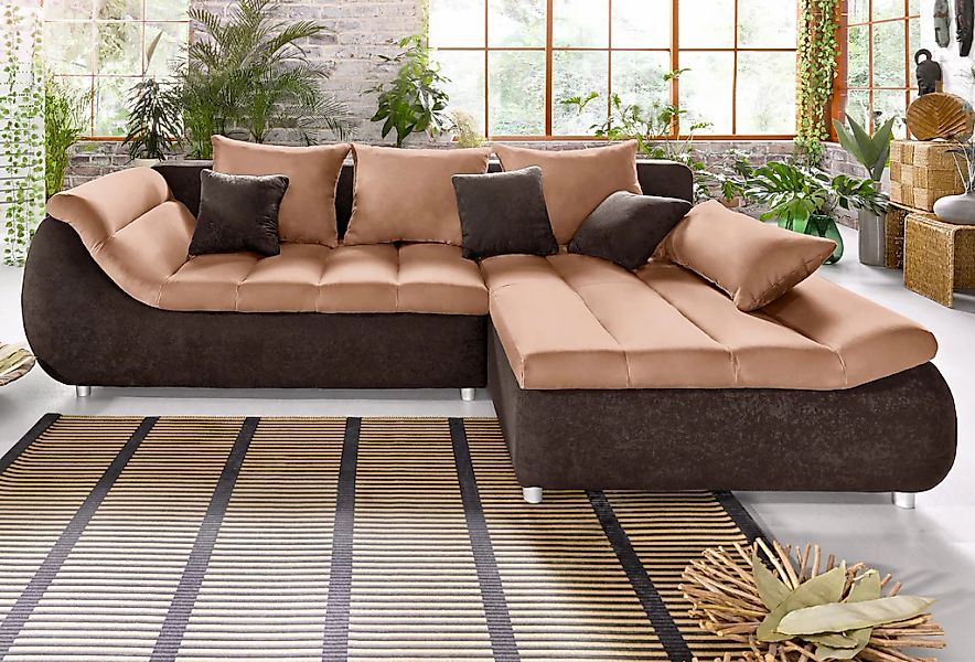 INOSIGN Ecksofa "Imolla modern, Breite 270cm, bequem, aktuelle Steppung im günstig online kaufen