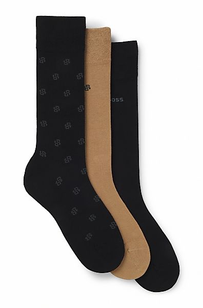 BOSS Businesssocken "3P Gift set CC", (3 Paar), Logo- und Monogramm-Details günstig online kaufen