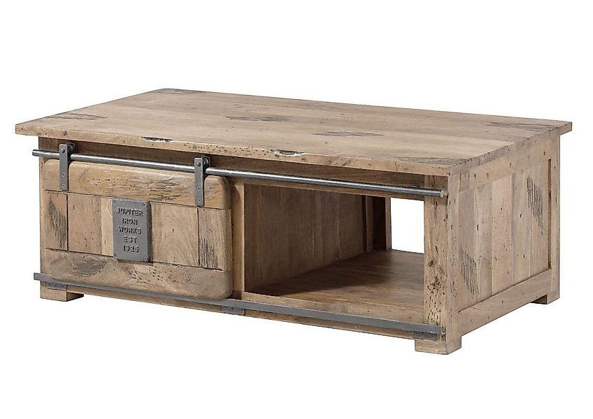 Massivmoebel24 Couchtisch RAILWAY (Massivholz, Massivholztisch), Couchtisch günstig online kaufen