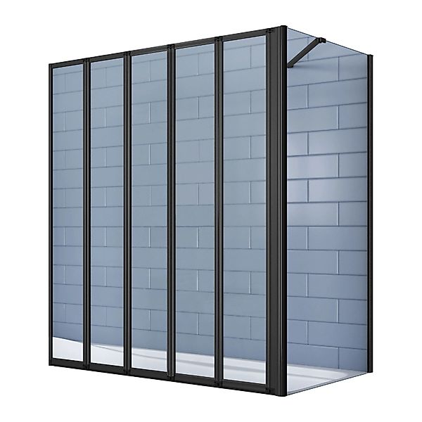 Duschparadies 120x70x140cm 5-teilig Faltwand Trennwand Badewannenaufsatz Du günstig online kaufen