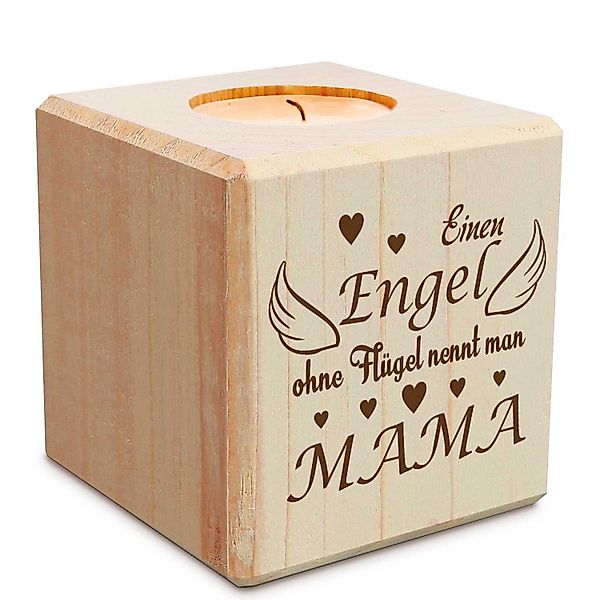 GRAVURZEILE Teelichthalter aus Holz - Einen günstig online kaufen
