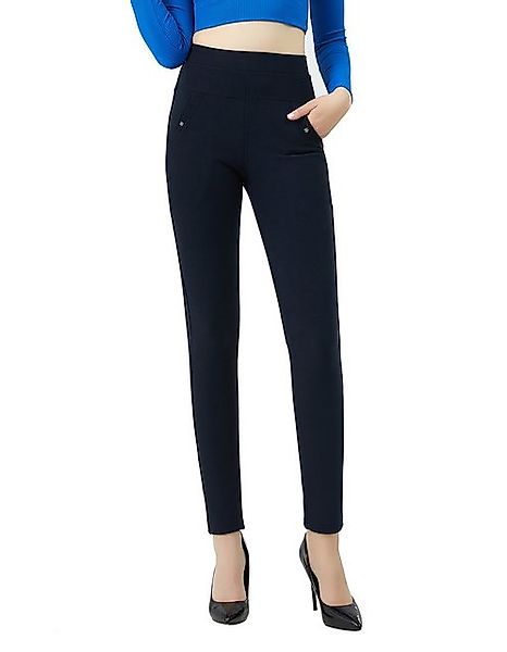 Jepo Leggings Elastische Damenhose Skinny slim Fit bequeme Navy L/XL Damen günstig online kaufen