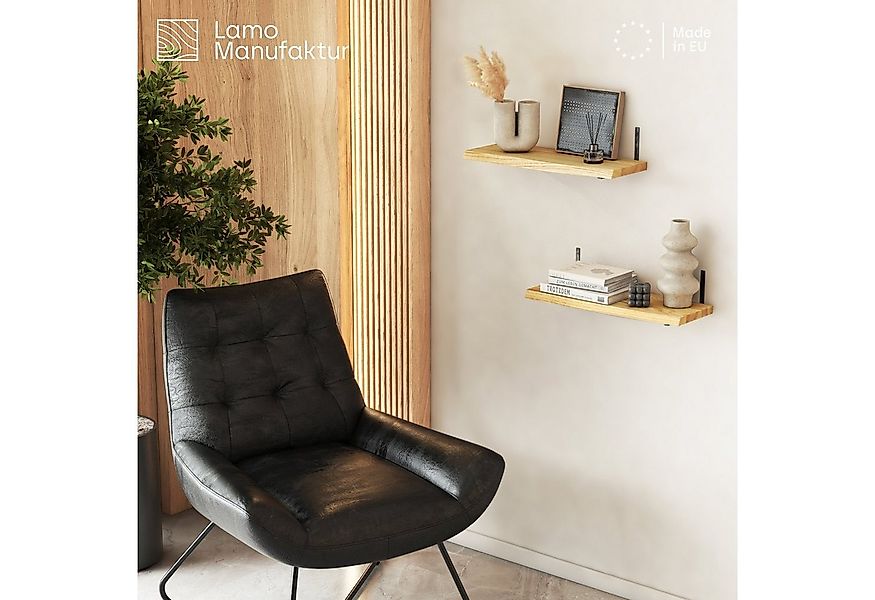 LAMO Manufaktur Wandregal LAMO Manufaktur 2 Stück Wandregal Holz 2x 42cm, S günstig online kaufen