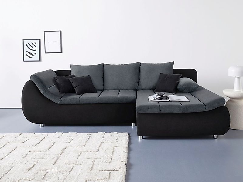 Home affaire Ecksofa »Imola, elegant und modern, aktuelle Steppung im Sitz, günstig online kaufen