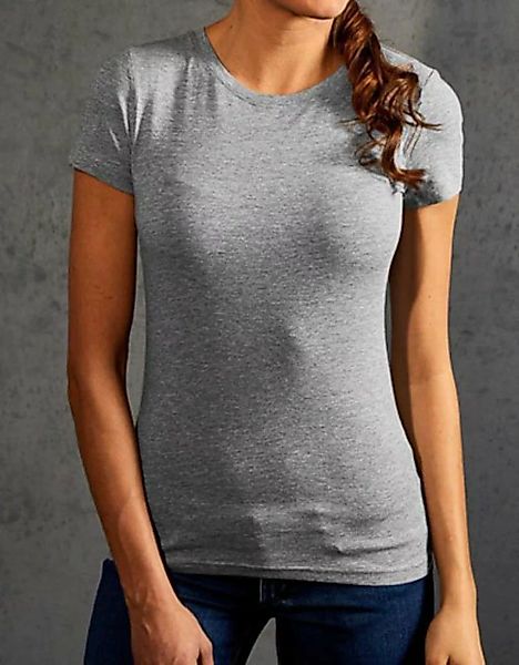 Promodoro Rundhalsshirt Women´s Slim Fit Damen T-Shirt günstig online kaufen