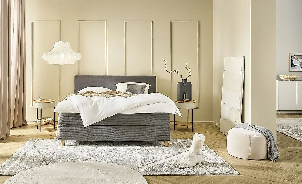 Jette Home Boxspringbett  Jette Flex ¦ grau ¦ Maße (cm): B: 185 H: 110,5 Be günstig online kaufen