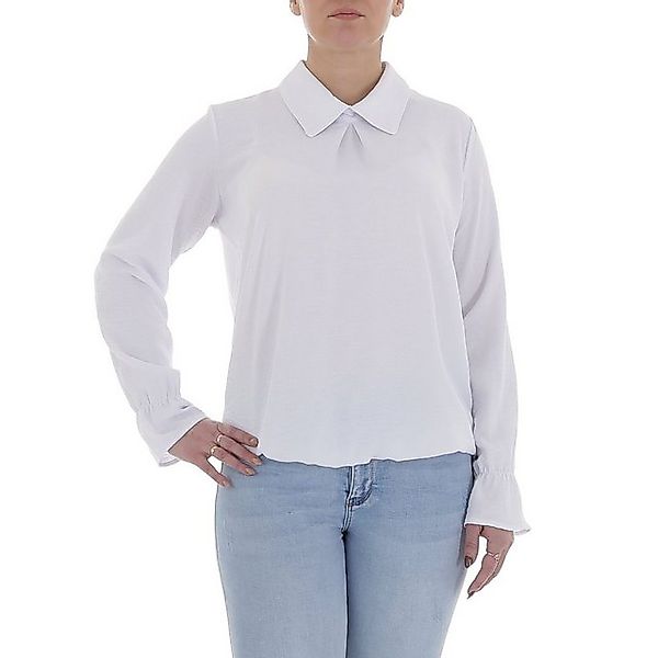 Ital-Design Langarmbluse Damen Elegant (85915892) Bluse in Weiß günstig online kaufen