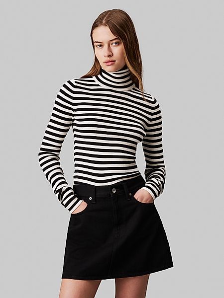 Calvin Klein Jeans Rollkragenpullover WOVEN LABEL günstig online kaufen