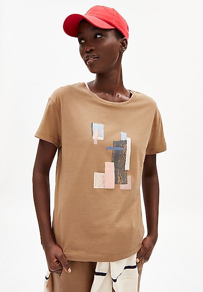 Nelaa Squares - Damen T-shirt Aus Bio-baumwolle günstig online kaufen