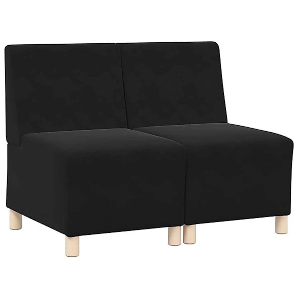 vidaXL Modulares Sofa ohne Armlehnen 2 Stk Schwarz 55 x 74 x 82 cm Samt 339 günstig online kaufen