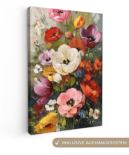 OneMillionCanvasses® Leinwandbild Fröhliches Bouquet - Dynamisch - Subtile günstig online kaufen