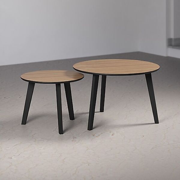 INOSIGN Couchtisch »Ronda«, (Set, 2 St.), Beistelltische mit Massivholzfüße günstig online kaufen