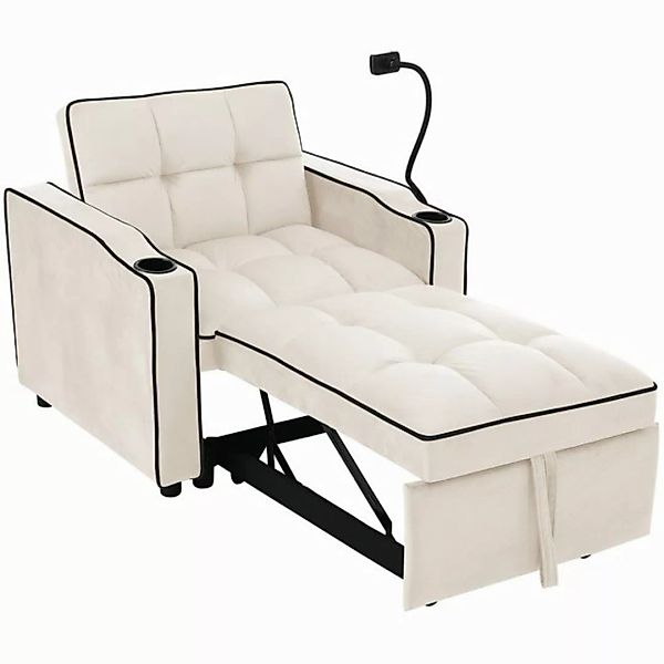 MODFU Schlafsofa 3-in-1 Ausziehbares Einzel-Schlafsofa, Liegestuhl, Schlafs günstig online kaufen