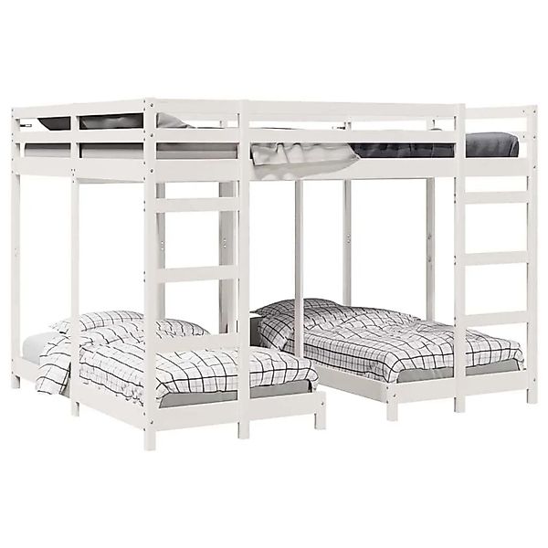 vidaXL Dreifach Etagenbettrahmen Weiß 160 x 200 cm 3414562 günstig online kaufen