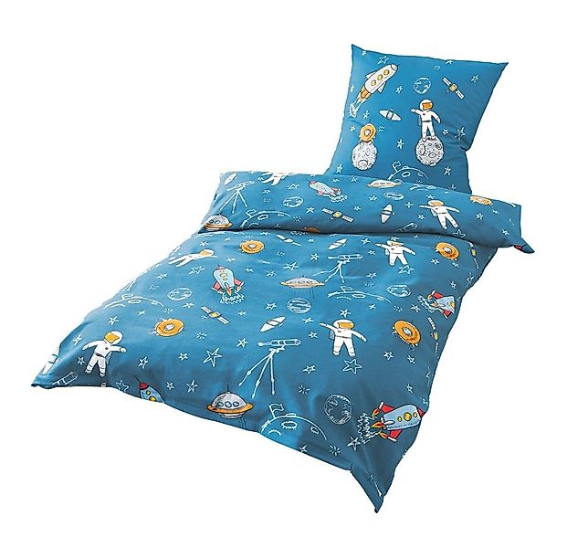 JACK Bettwäsche JACK by Bierbaum 135x200cm, Microfaser, 2 teilig, Astronaut günstig online kaufen