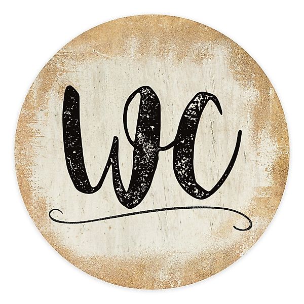 Logbuch-Verlag Wanddekoobjekt WC Schild rund günstig online kaufen