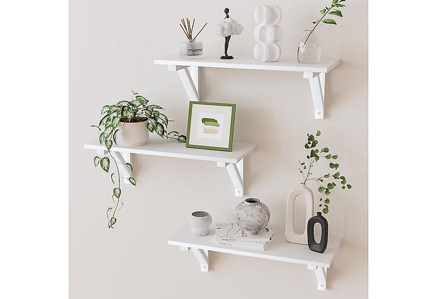 Holz Lichter Wandregal Schweberegal, Küchenregal, Badregal, Hängeregal 3 Eb günstig online kaufen