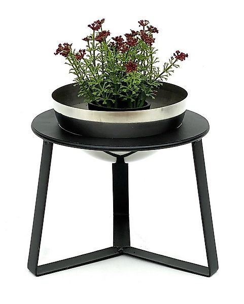 DanDiBo Blumenhocker Metall mit Topf Schwarz Silber 18 cm - 34 cm Blumenhoc günstig online kaufen