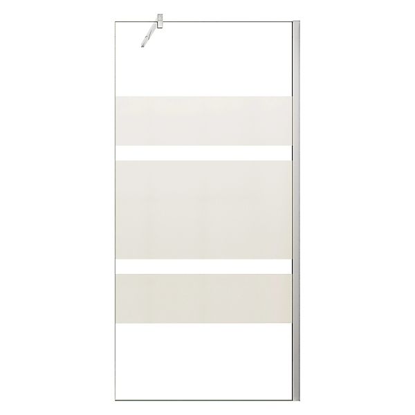 AICA 110x190cm Walk In Teilsatiniert 6mm ESG Duschwand mit Stabilisator 140 günstig online kaufen