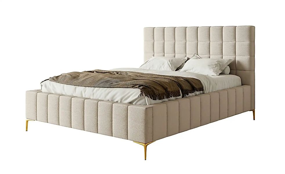 Selsey Polsterbett mit Bettkasten Szejlo ¦ beige ¦ Maße (cm): B: 160 H: 126 günstig online kaufen