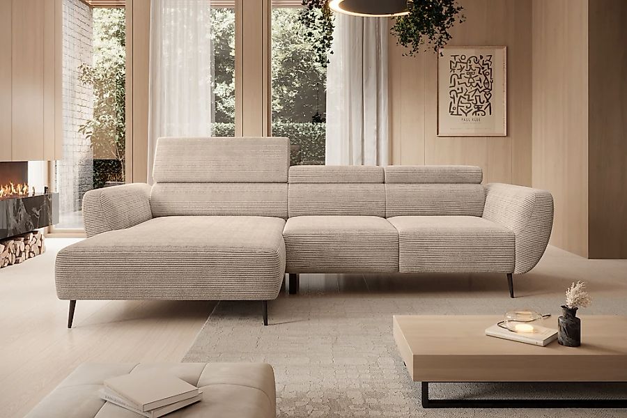 WERK2 Ecksofa "Alisson, mit elektrischer Sitztiefenverstellung, L-Form, Bre günstig online kaufen