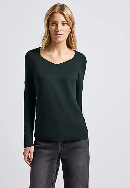 STREET ONE Langarmshirt, im soften Baumwoll-Mix günstig online kaufen