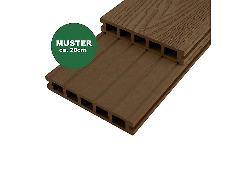 Woodstore24 Terrassendielen WoodoMykonos WPC Hohlkammerdiele in 3D-Holzopti günstig online kaufen